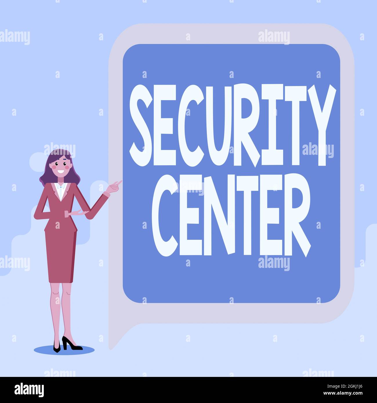 Conceptual caption Security Center. Business concept centralized unit