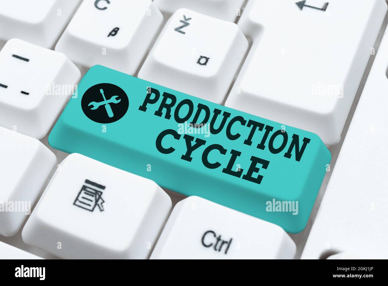 Sign displaying Production Cycle. Business idea conversion of raw