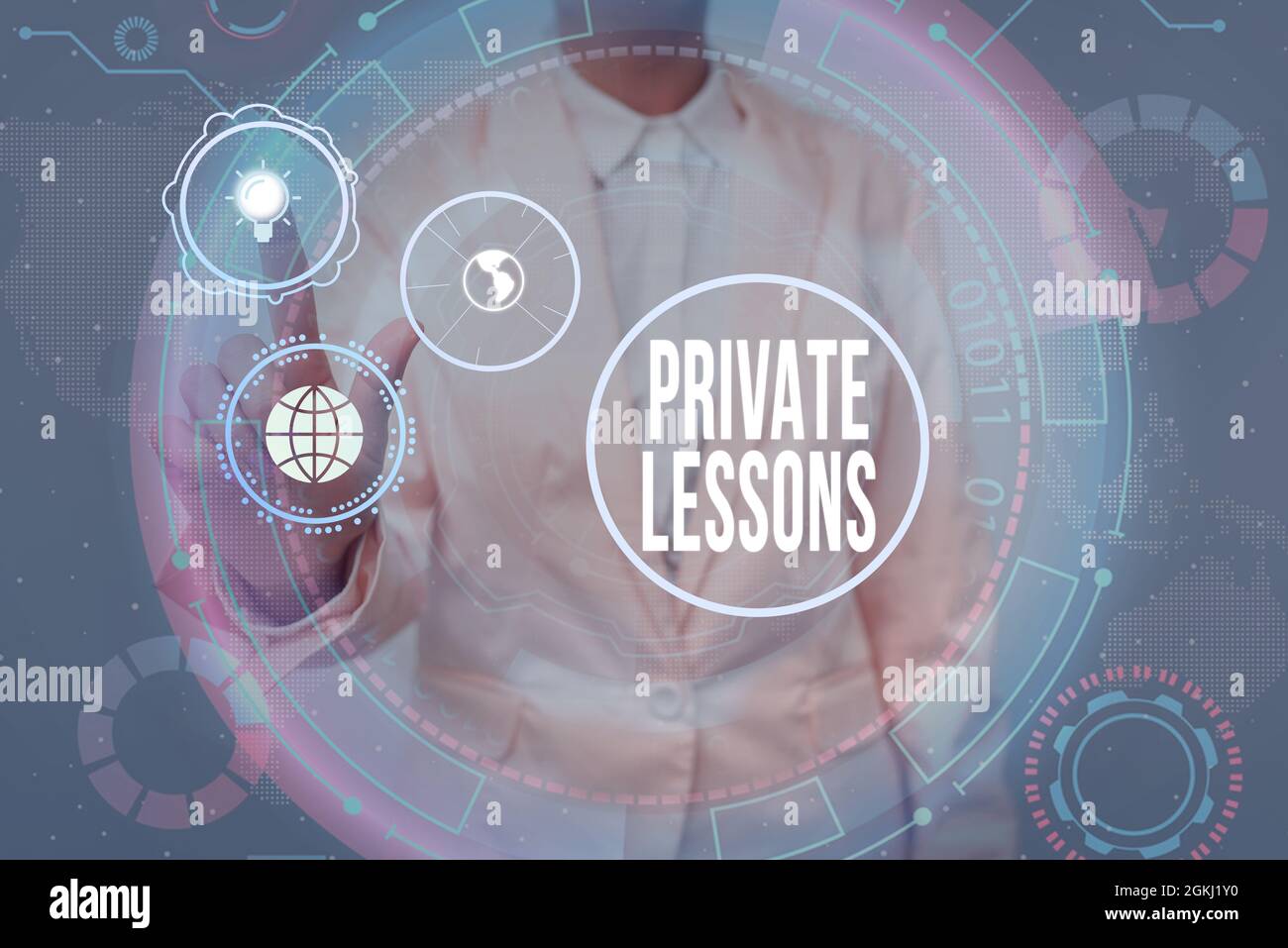 Private Lessons Sign Text sign showing Private Lessons. Word Written on teaching which is ...
