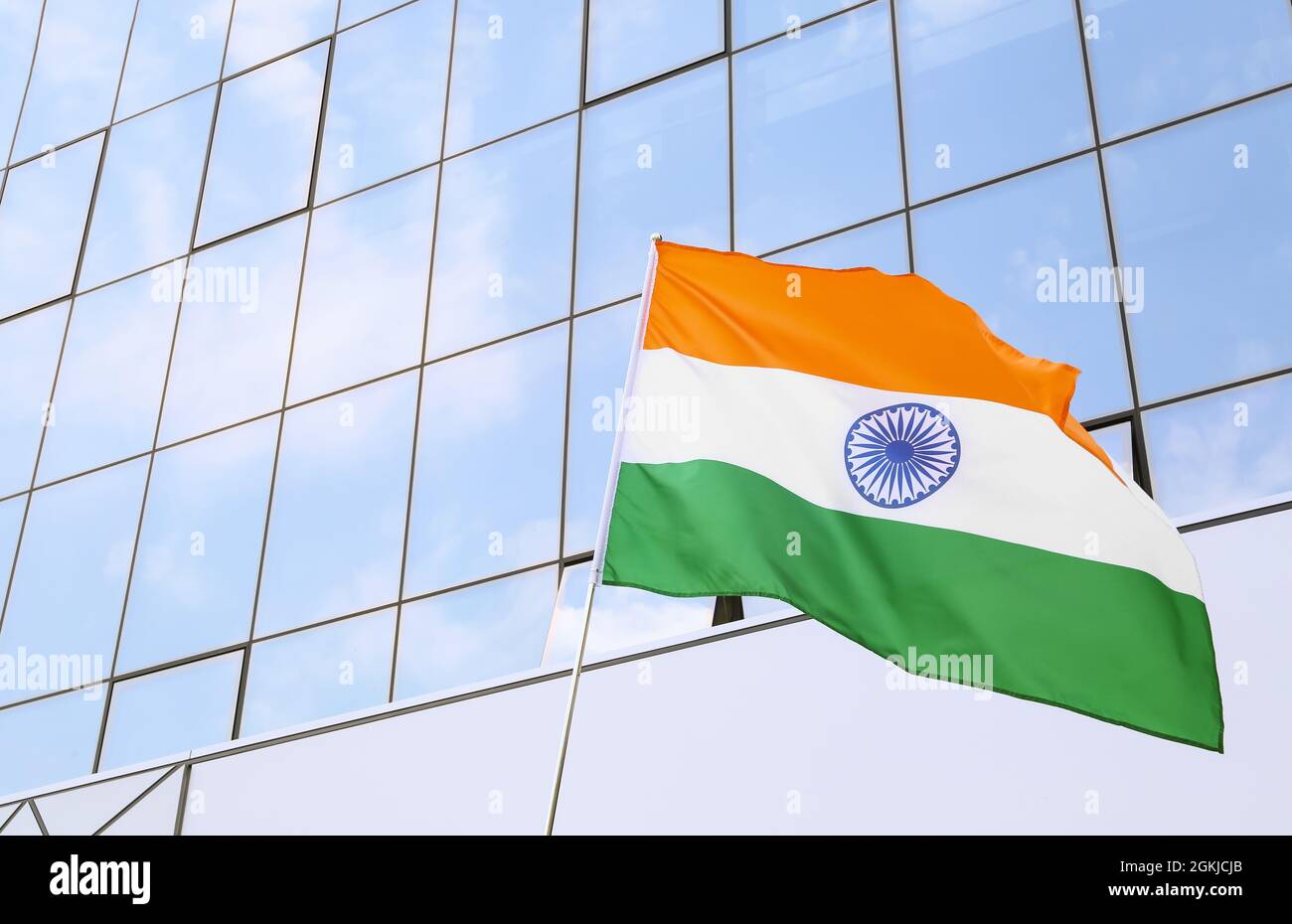 Waving flag of India outdoors Stock Photo - Alamy