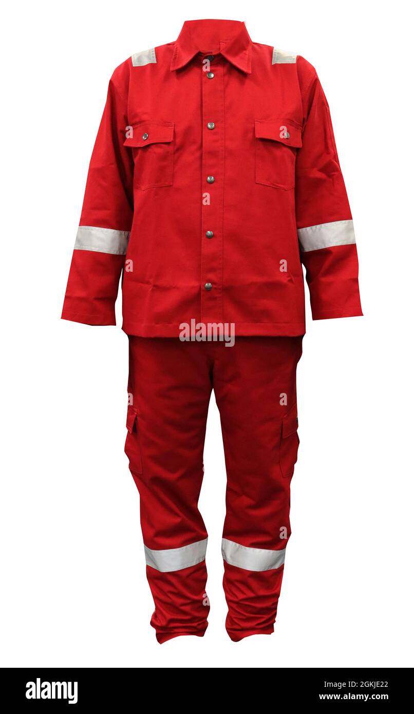 Work clothes commonly used by mining workers, workshops, construction workers. This shirt is part of safety first for workers Stock Photo