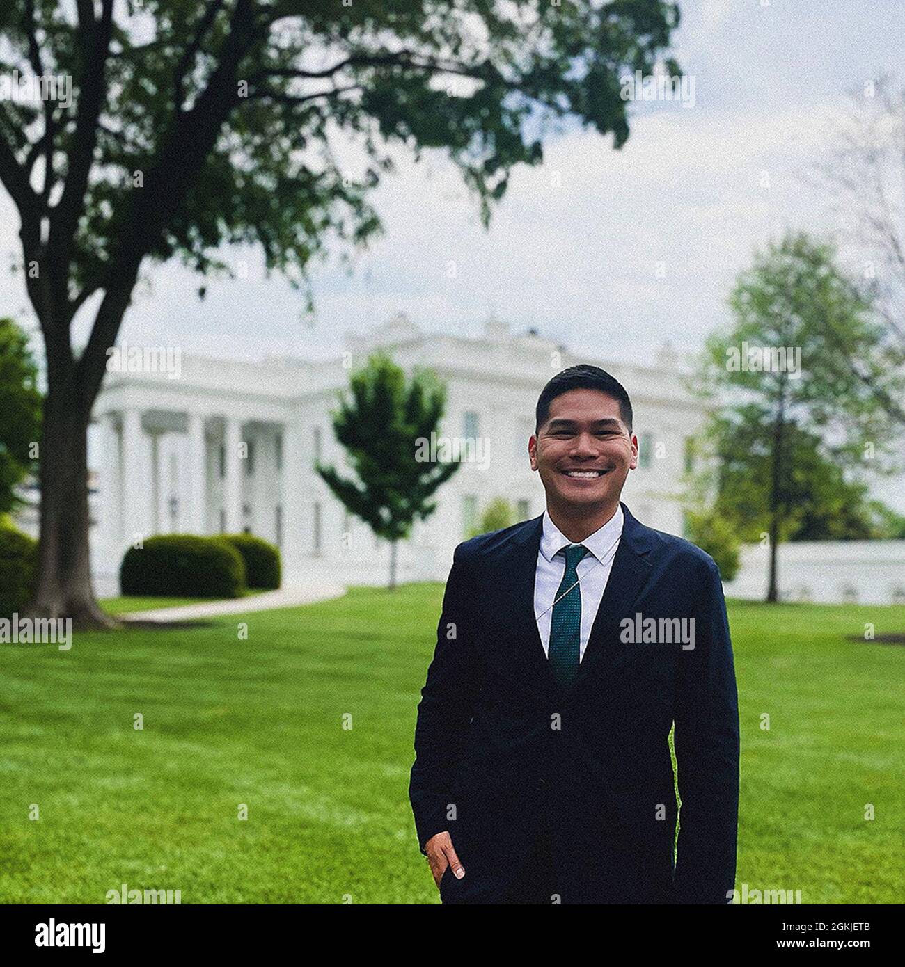 Capt. Gabriel Uy, Nevada Army National Guard, Joint Force Headquarters, was recently named the Associate Director of the White House Office of Intergovernmental Affairs in Washington, D.C. The civilian appointee from Las Vegas works in the Eisenhower Executive Office Building, just a stone’s throw away from President Biden’s Oval Office at 1600 Pennsylvania Avenue. Stock Photo