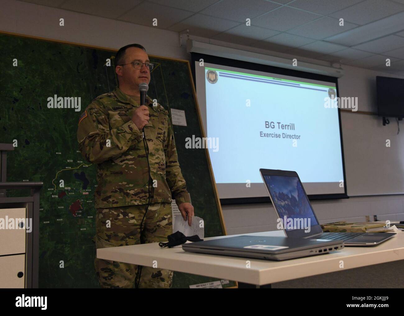 U.S. Army Brig. Gen. Jeffrey Terrill, NS exercise director, Michigan