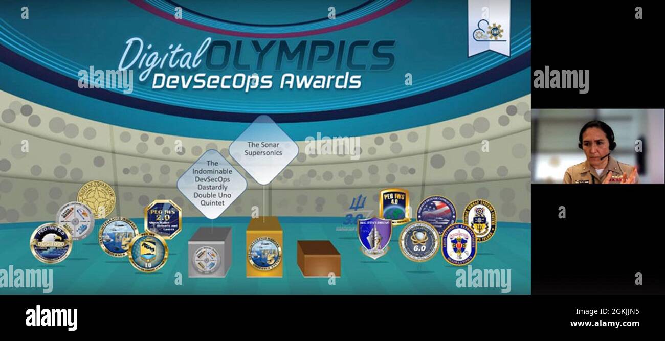 A Naval Undersea Warfare Center Division Newport team of engineers took home the gold medal in the Digital Olympics sponsored by Program Executive Officer for Integrated Warfare Systems, Feb. 8 to March 22. The Sonar Supersonics, comprised of David “Joe” Wade, Kevin Coiro, Cody Jarobski, Zanel Camielle and Cameron Chidester, won in the development, security and operations competition for creating an architecture plan that was applicable to any Navy weapon system or hull. Stock Photo