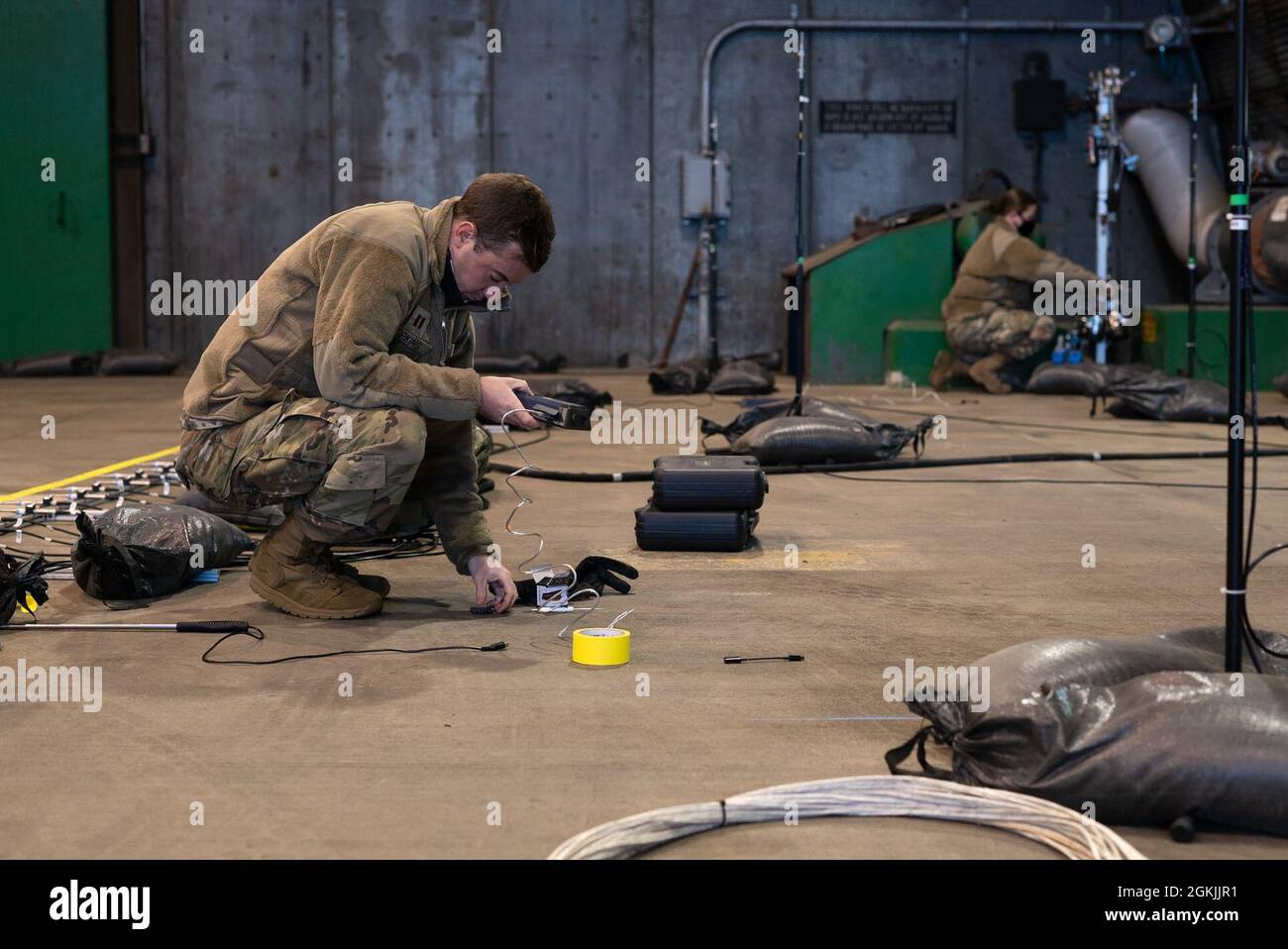 U.S. Air Force Capt. Christopher Hopkins, a systems sensory engineer