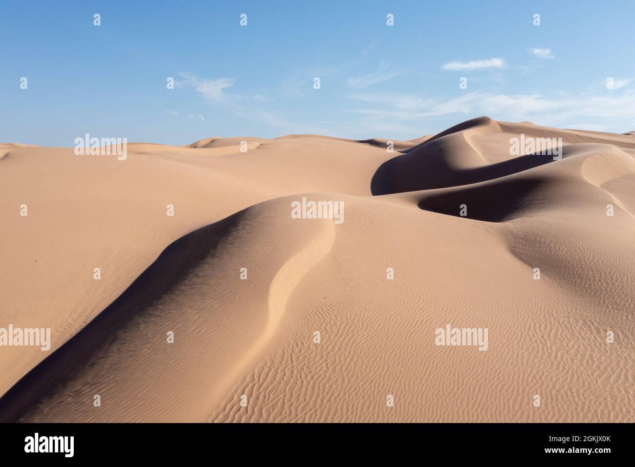 Algodones Dunes in southeastern California near the border to Arizona and Mexico. Stock Photo