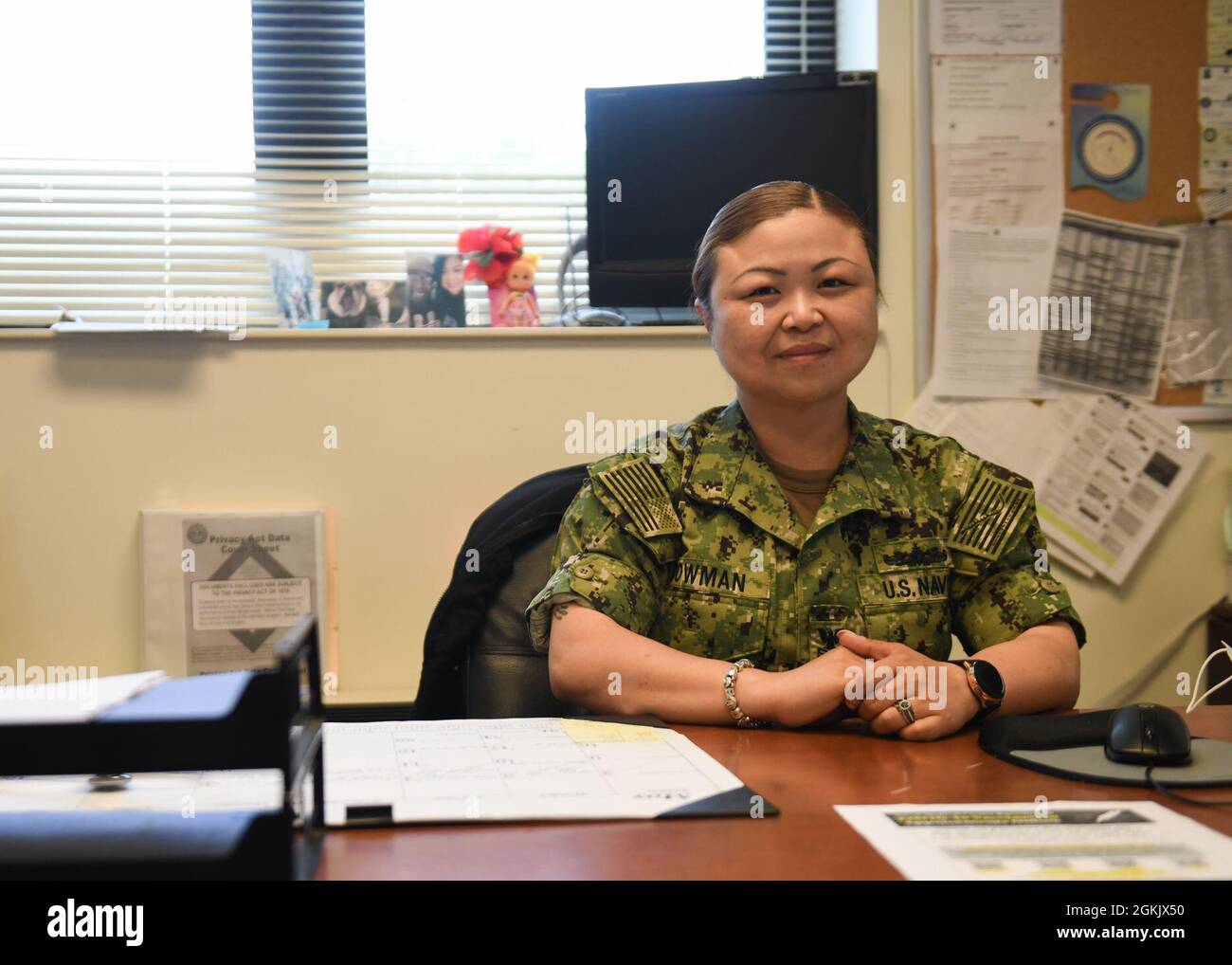 Hospital Corpsman 1st Class Elizabeth Bowman, assigned to Transient