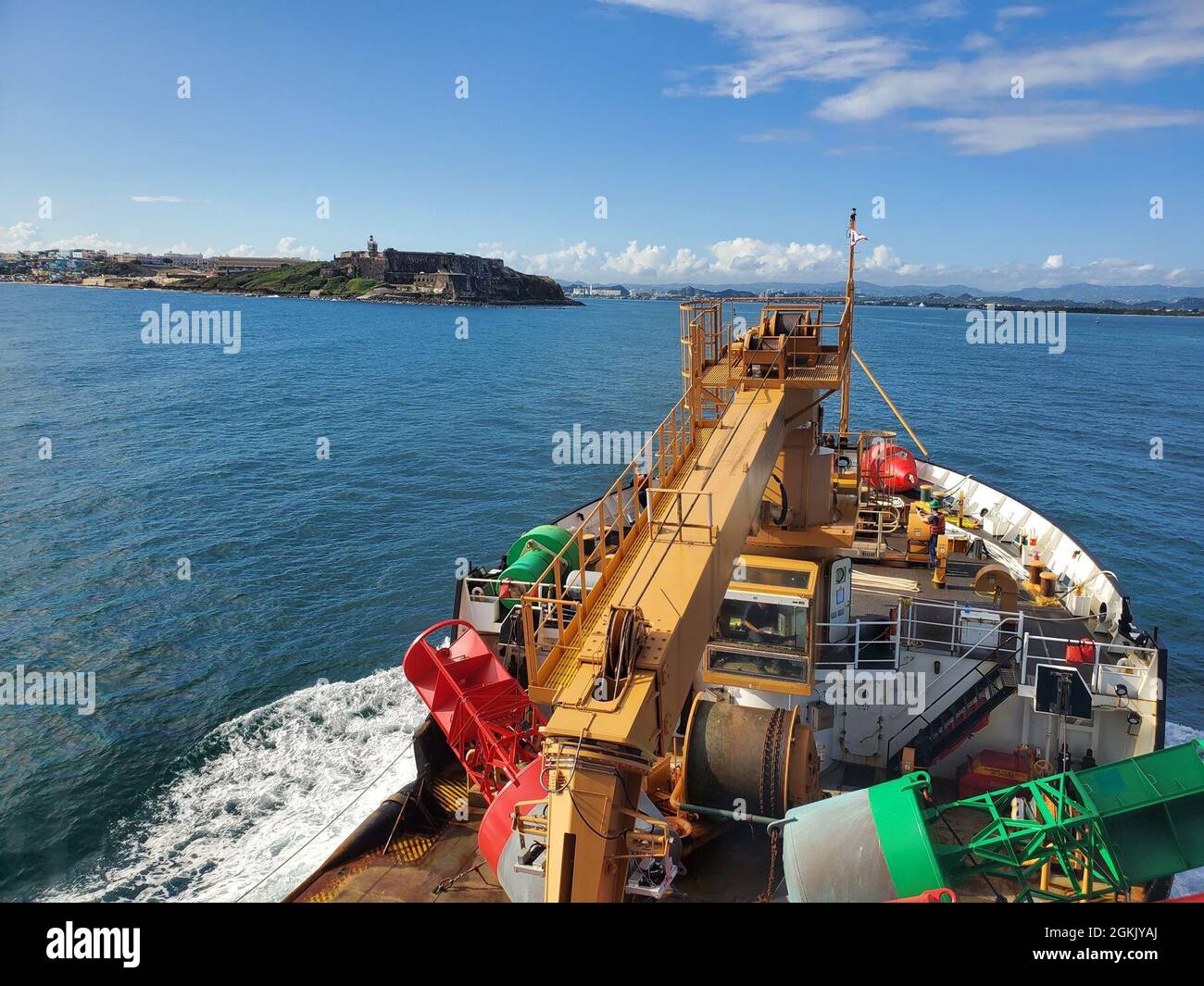 Coast Guard Cutter Willow prepares to enter the Port of San Juan