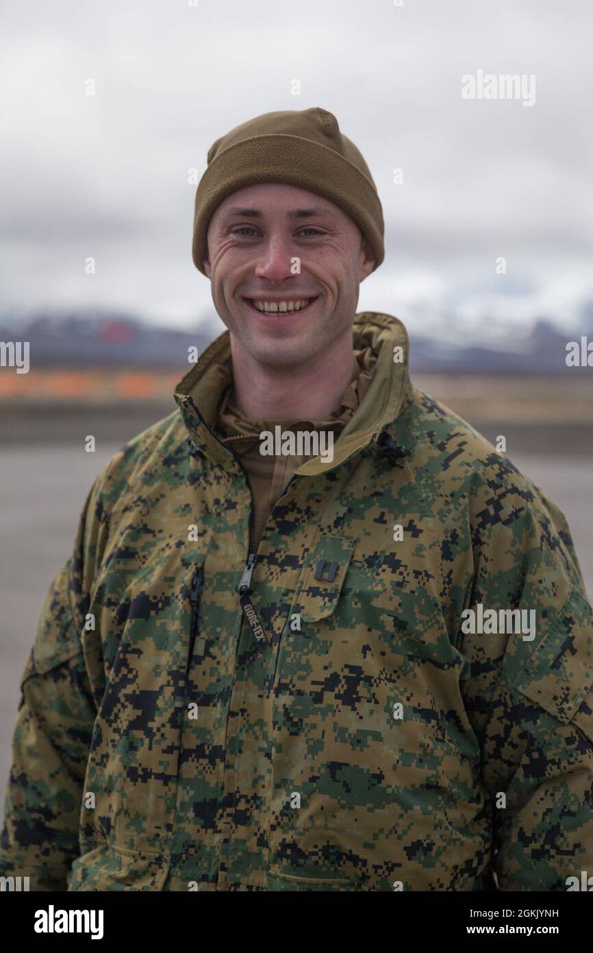 210509 M PQ459 1003 COLD BAY ALASKA May 9 2021 U.S. Marine Corps Capt. Quinn Baumann a field artillery officer with High Mobility Artillery Rocket Systems Detachment 15th Marine Expeditionary Unit and...