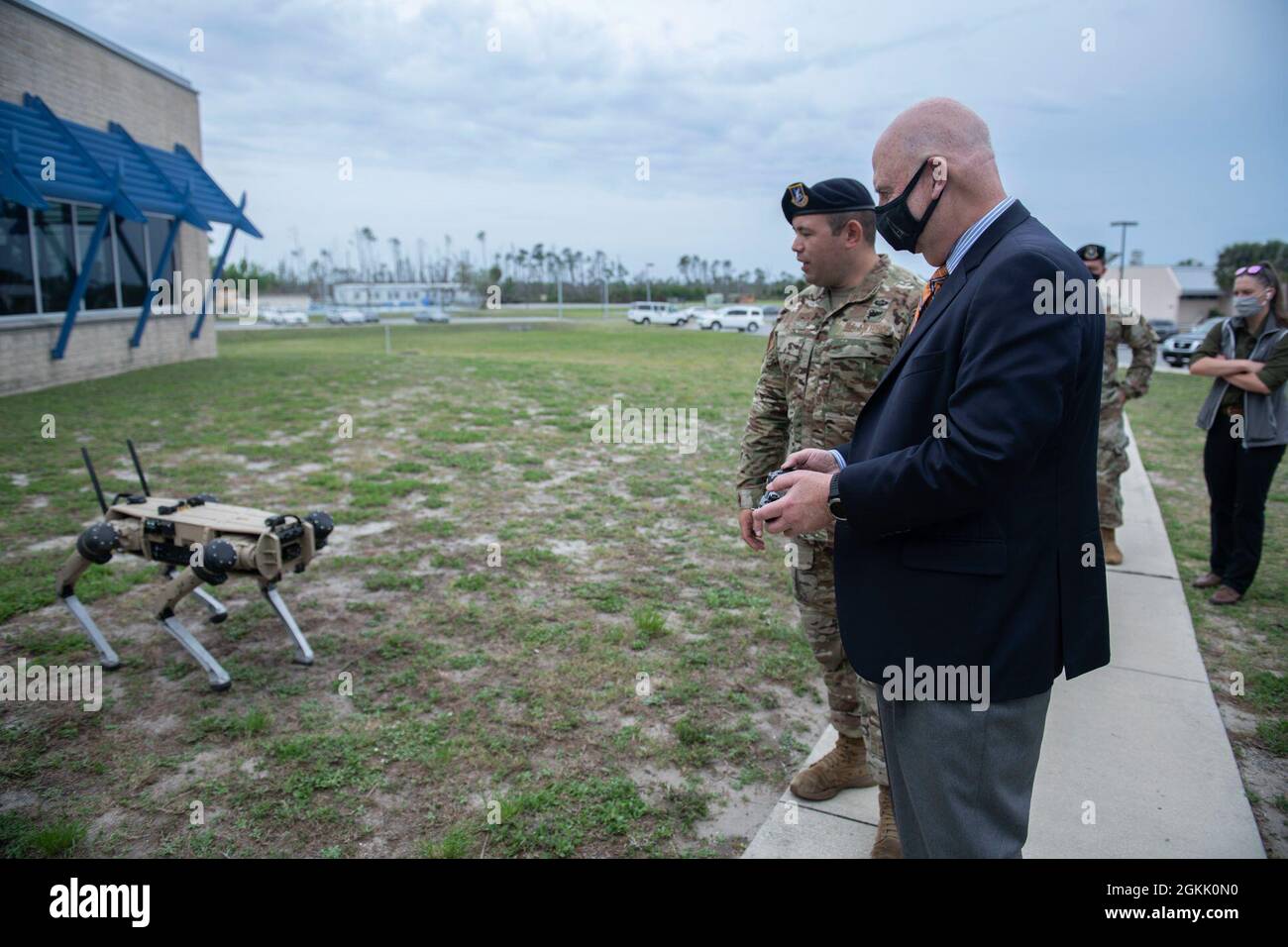 Acting Secretary of the Air Force John P. Roth operates an unmanned