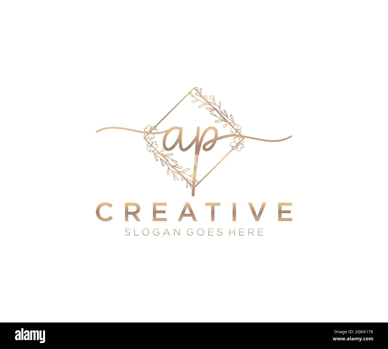 AP Feminine logo beauty monogram and elegant logo design, handwriting ...