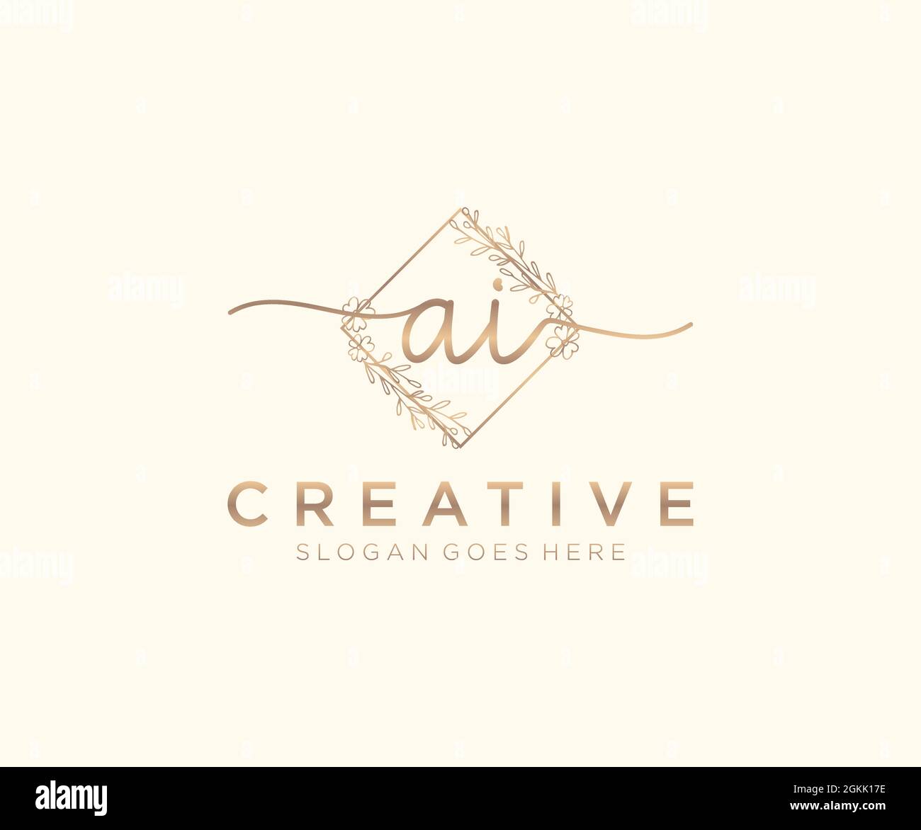 AI Feminine logo beauty monogram and elegant logo design, handwriting ...