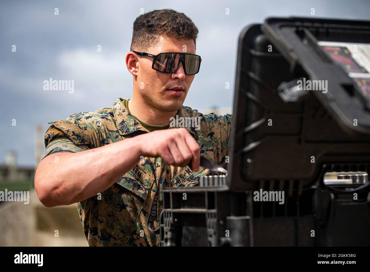 U.S. Marine Corps Sgt. Kaleb Smith, an automotive maintenance