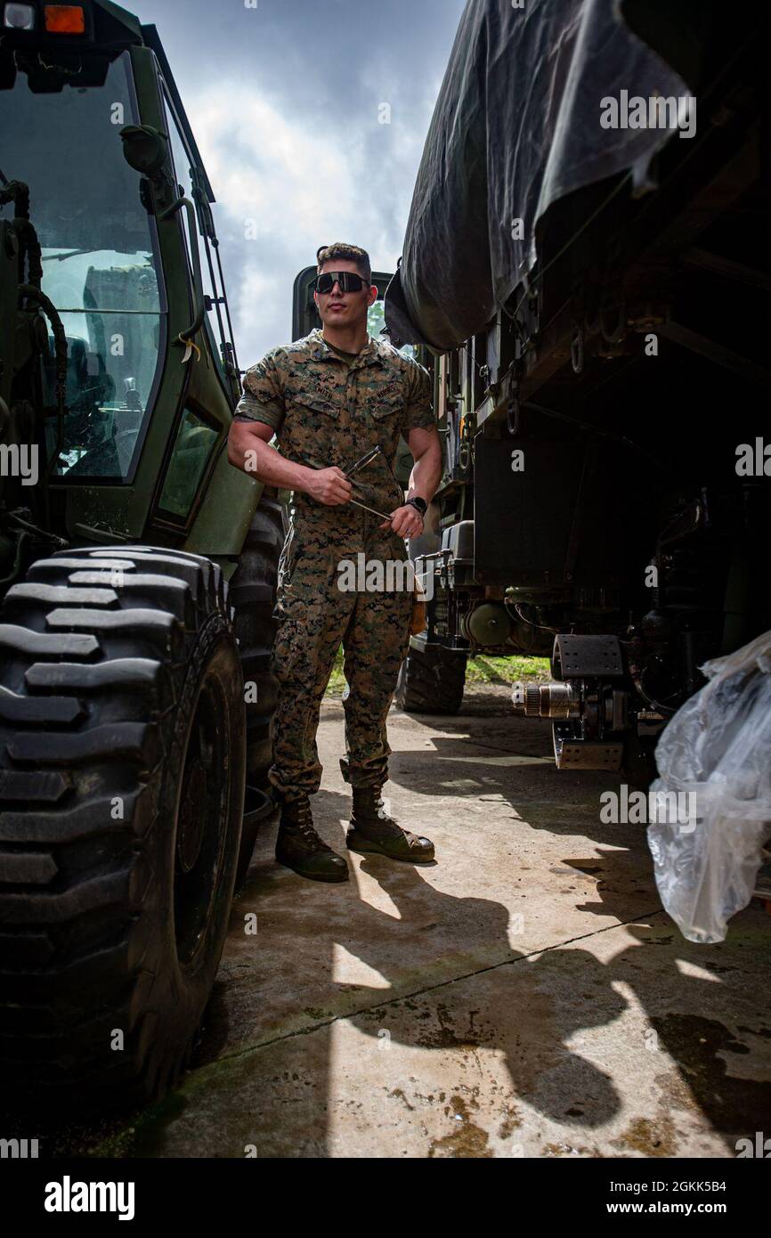 U.S. Marine Corps Sgt. Kaleb Smith, an automotive maintenance
