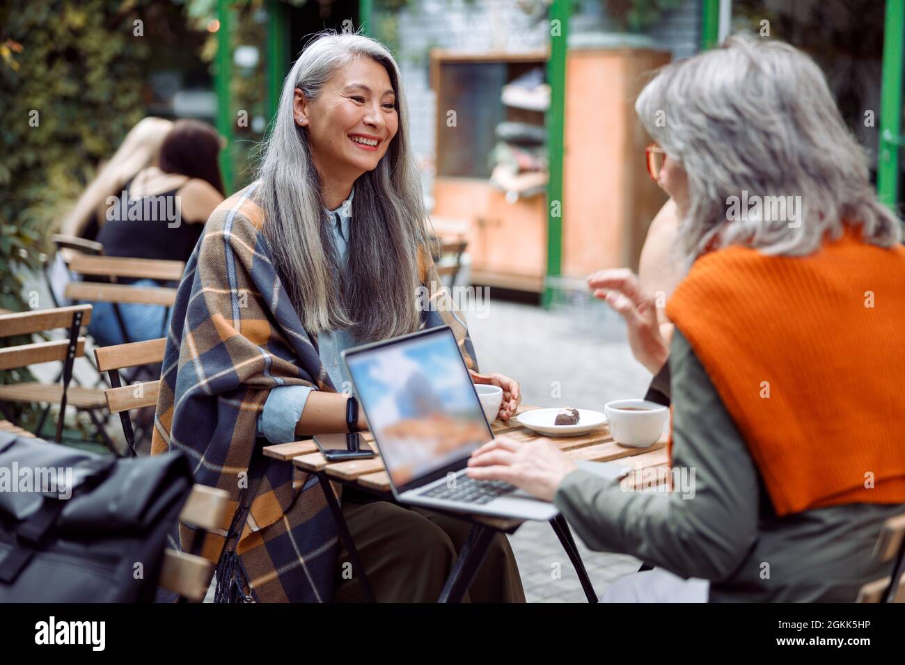 Grey haired woman hi-res stock photography and images - Alamy
