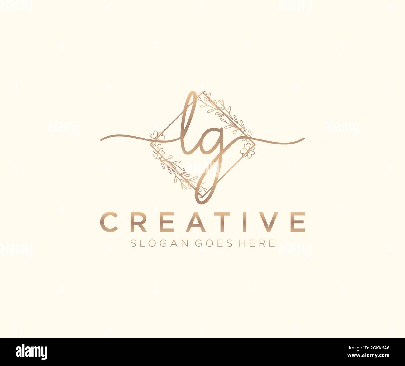 LG Feminine logo beauty monogram and elegant logo design, handwriting ...