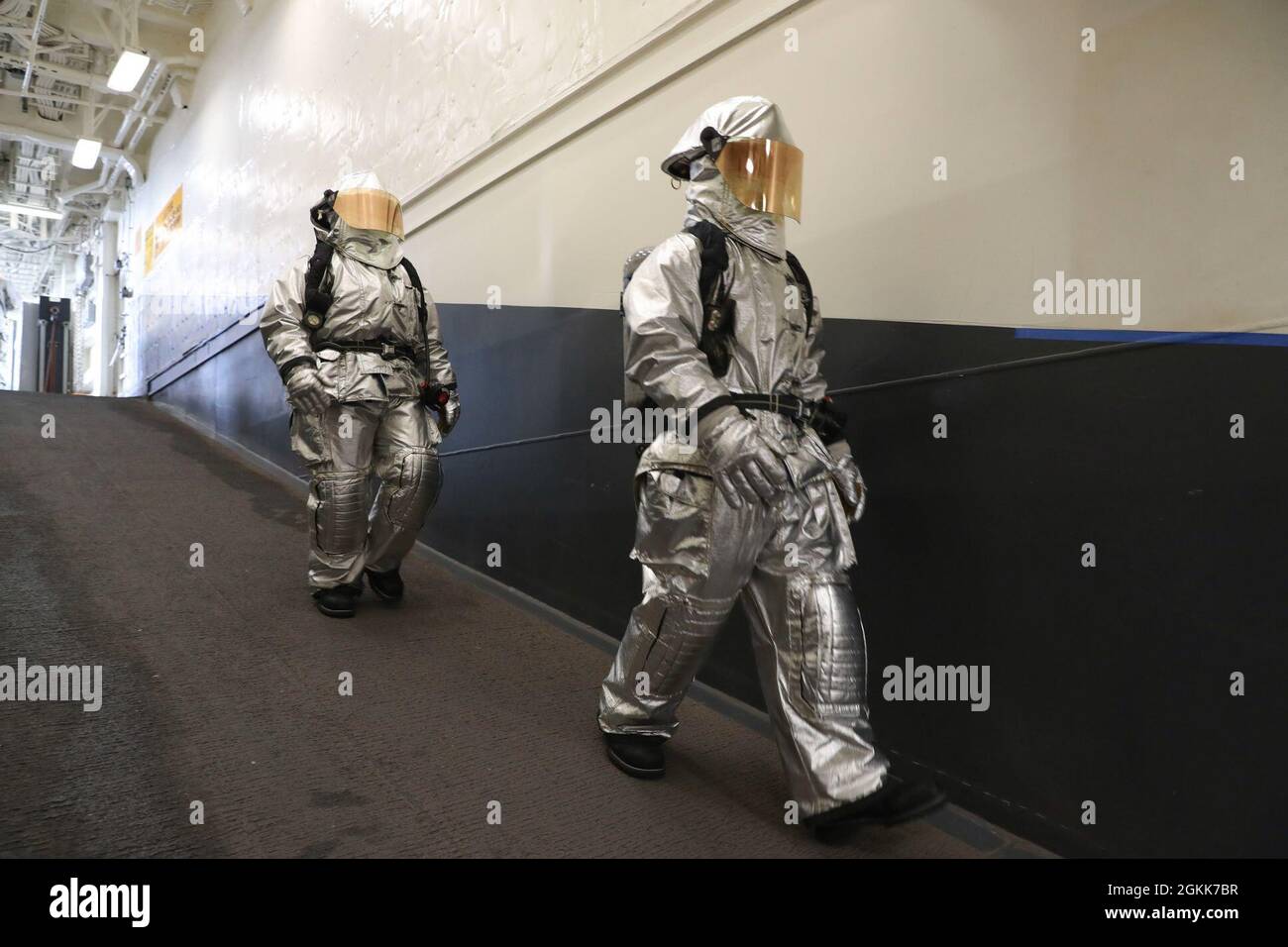 210513NVJ3261061 PACIFIC OCEAN (May 13, 2021) Sailors in fire