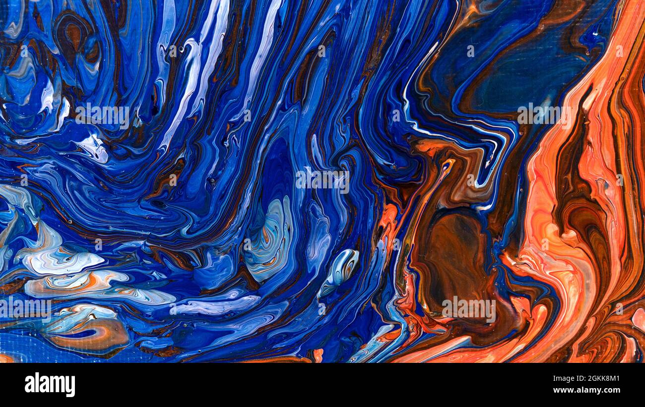 Abstract Fluid Art Painting Background. Acrylic Pour. Marble texture ...