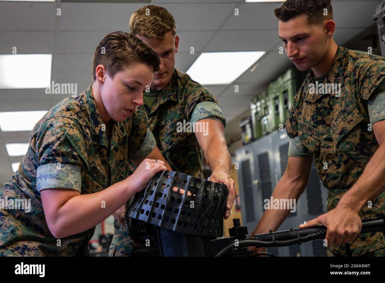 U.S. Marines with Marine Corps Electronics Maintenance Company, 2nd
