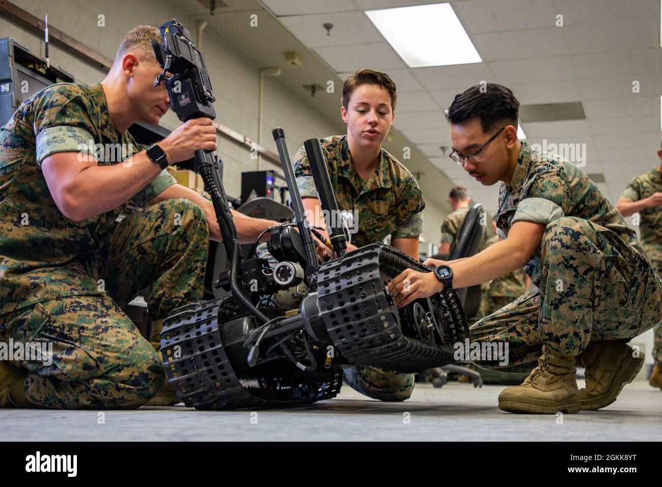 U.S. Marines with Marine Corps Electronics Maintenance Company, 2nd