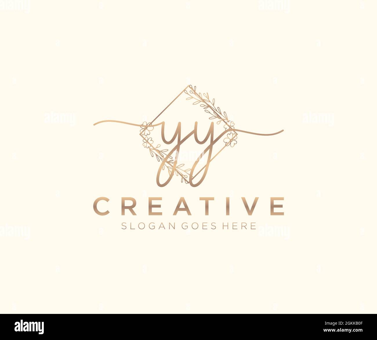 YY Feminine logo beauty monogram and elegant logo design, handwriting ...