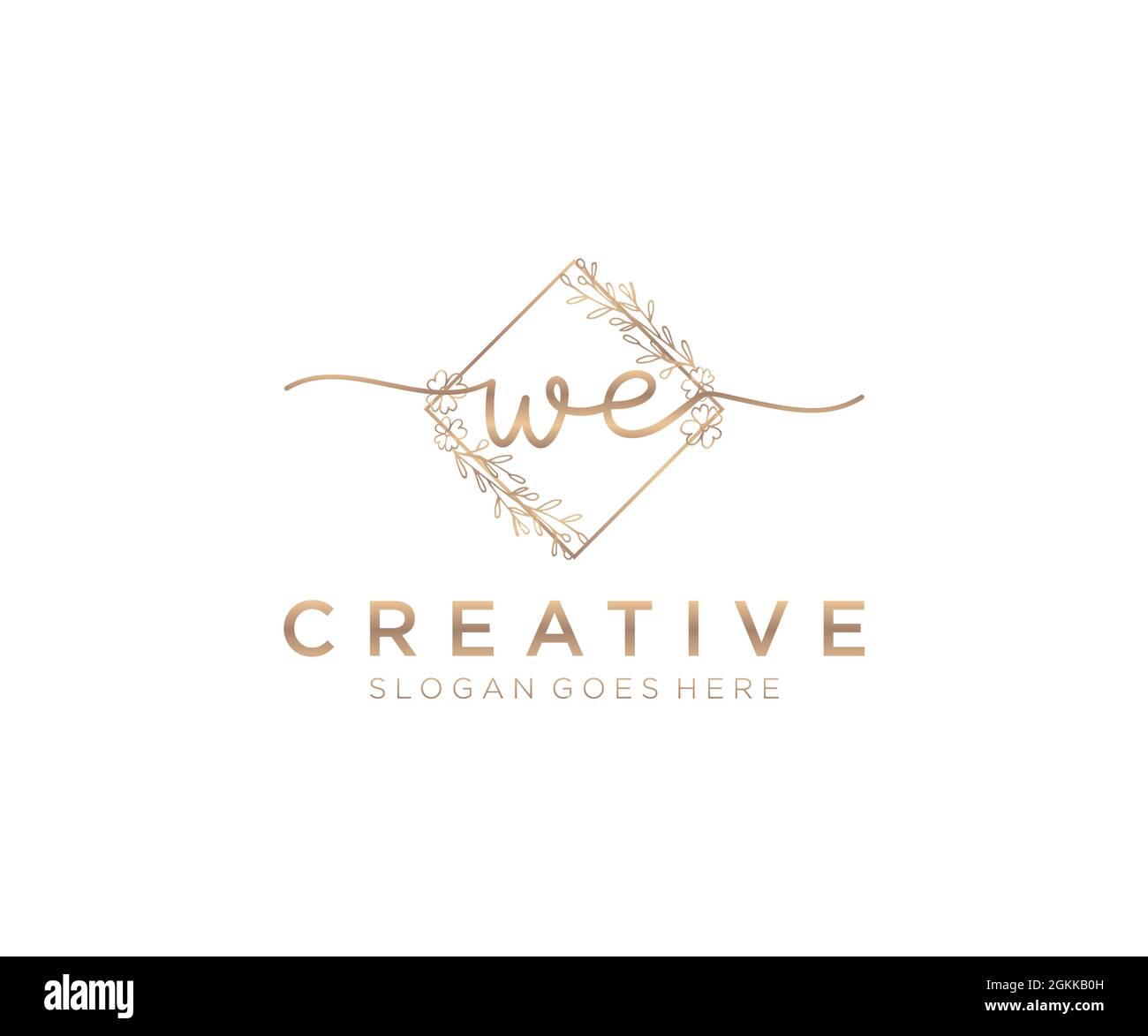 WE Feminine logo beauty monogram and elegant logo design, handwriting ...