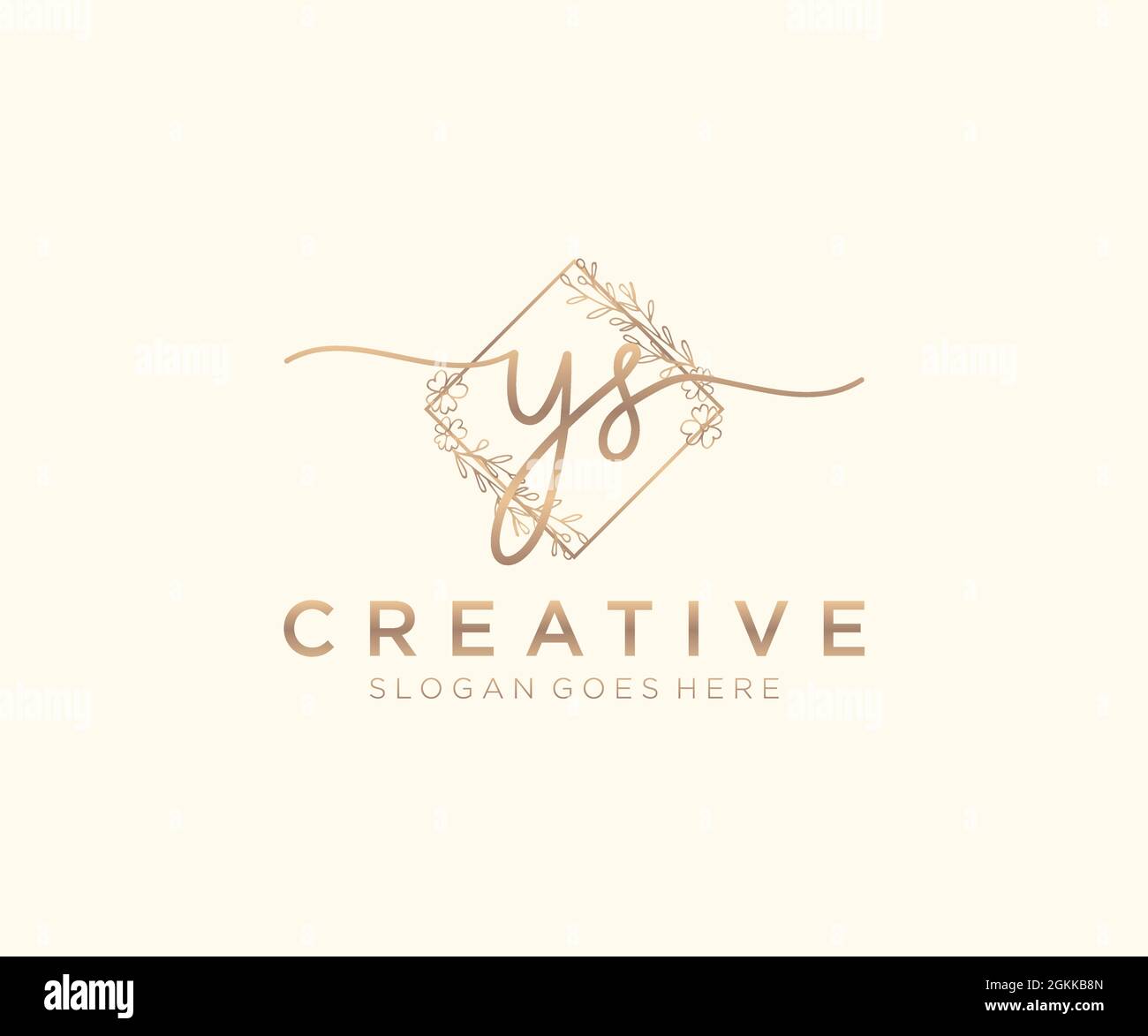 YS Feminine logo beauty monogram and elegant logo design, handwriting ...