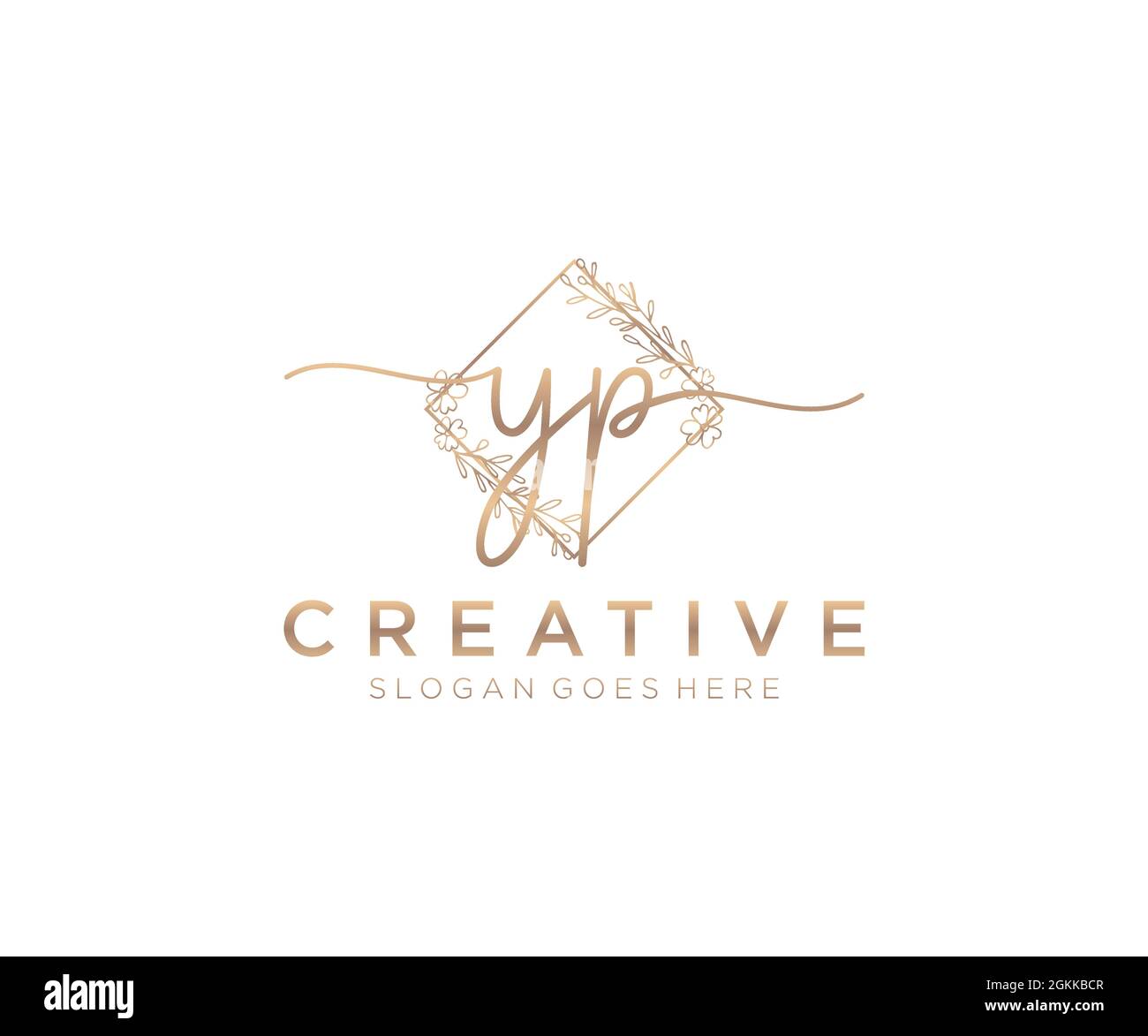YP Feminine logo beauty monogram and elegant logo design, handwriting ...