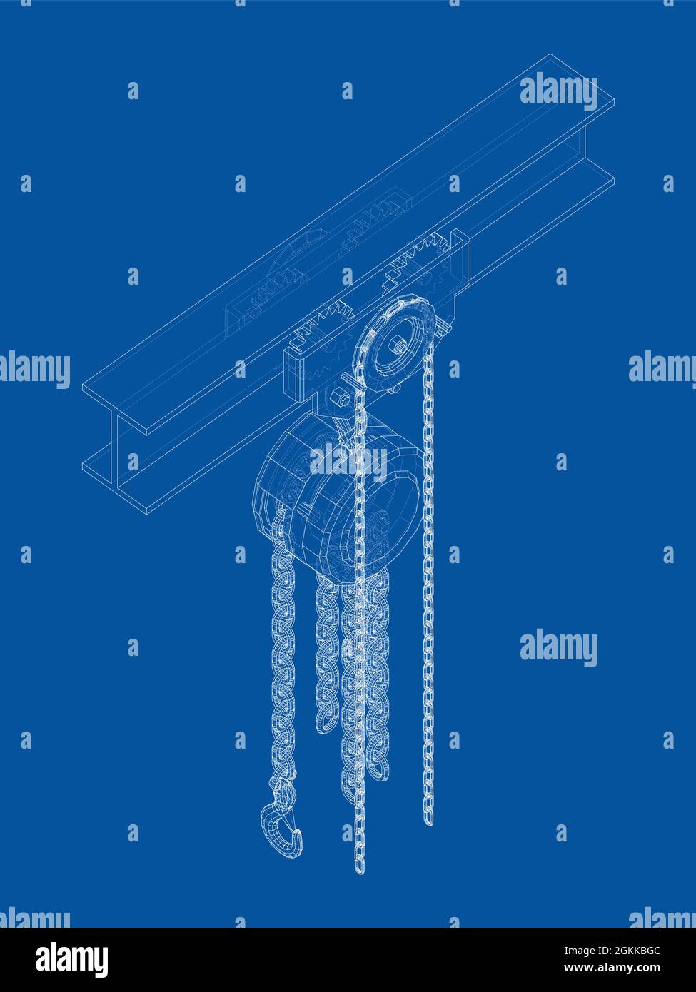 A Hoist on the beam. Vector Stock Vector Image & Art Alamy