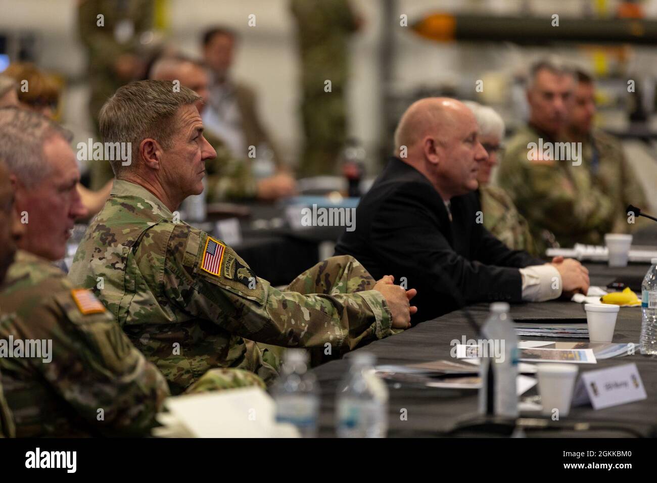 Chief of Staff of the Army General James C. McConville listens during