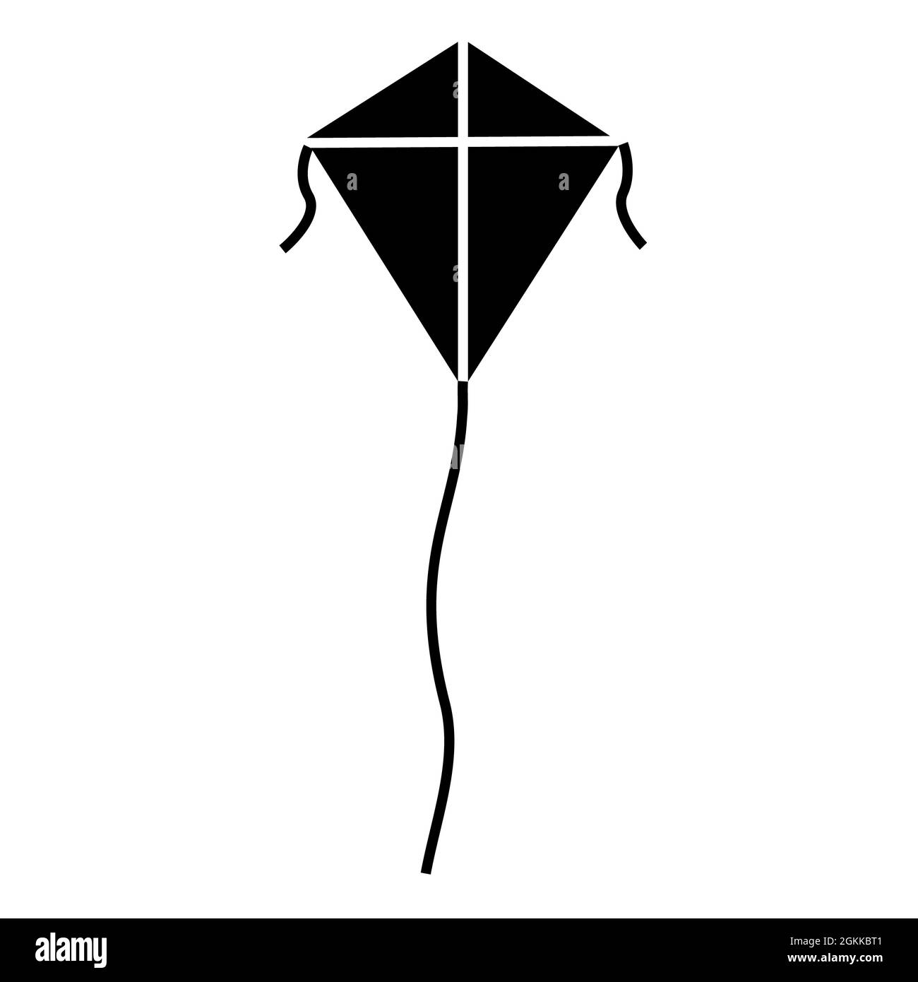 Kite icon on white background. kite toy sign. Kite baby toy symbol