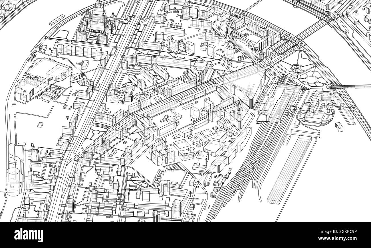 Urban modern landscape. Vector Stock Vector Image & Art - Alamy