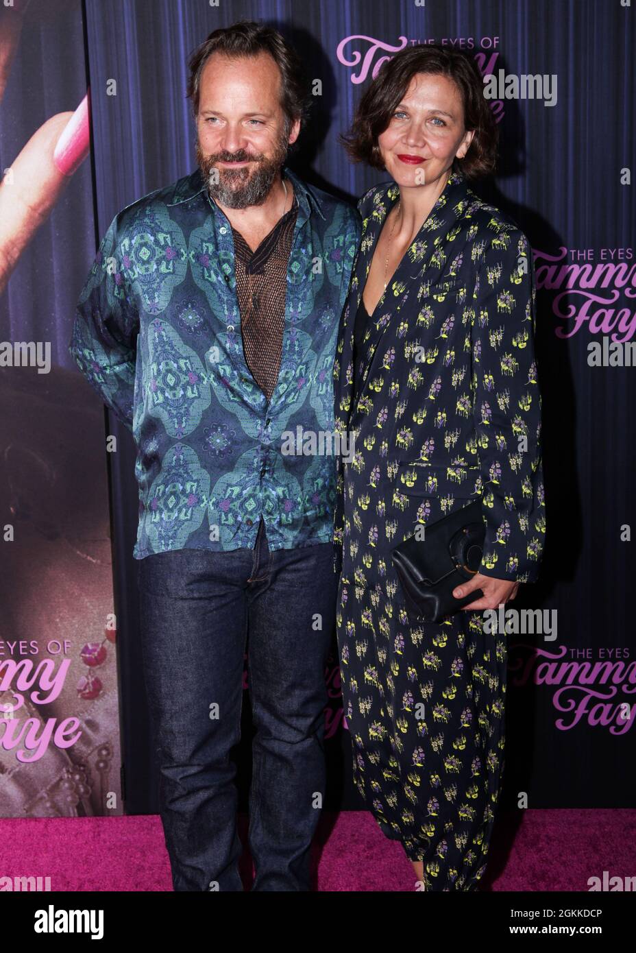 New York City, United States. 14th Sep, 2021. MANHATTAN, NEW YORK CITY, NEW YORK, USA - SEPTEMBER 14: Peter Sarsgaard and wife/actress Maggie Gyllenhaal arrive at the New York Premiere Of Fox Searchlight Pictures' 'The Eyes Of Tammy Faye' held at the SVA Theater on September 14, 2021 in Manhattan, New York City, New York, United States. (Photo by Kevin Lian/Image Press Agency) Credit: Image Press Agency/Alamy Live News Stock Photo