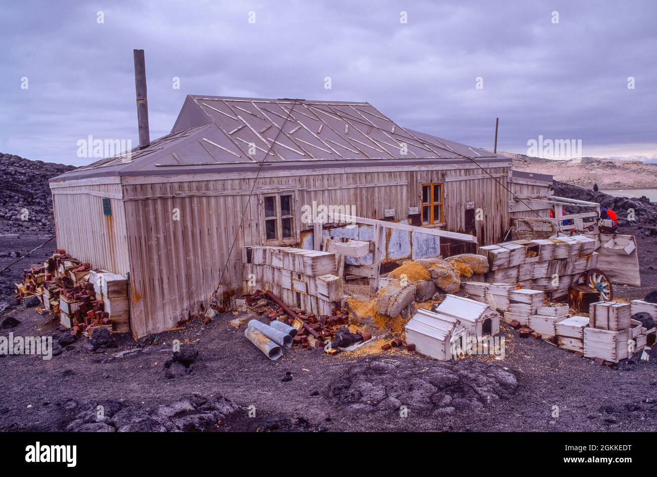 Antarctica historical huts .Sir Ernest Shackleton's hut at Cape Royd