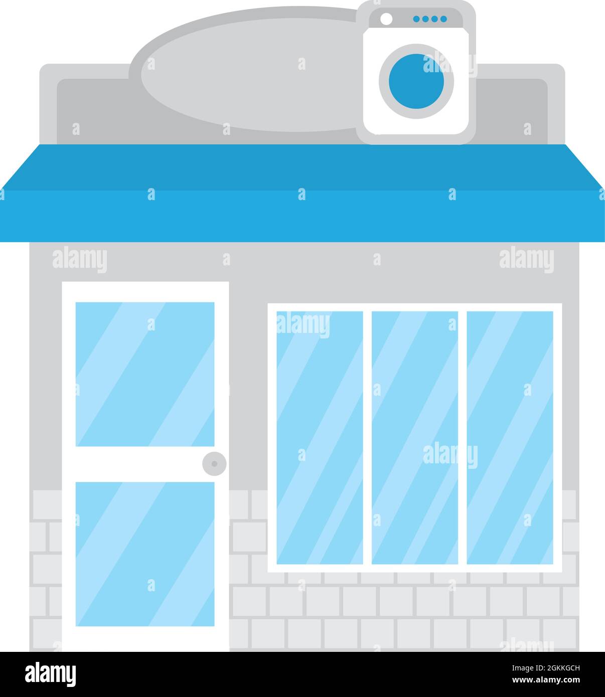 Laundry storefront Stock Vector Images - Alamy