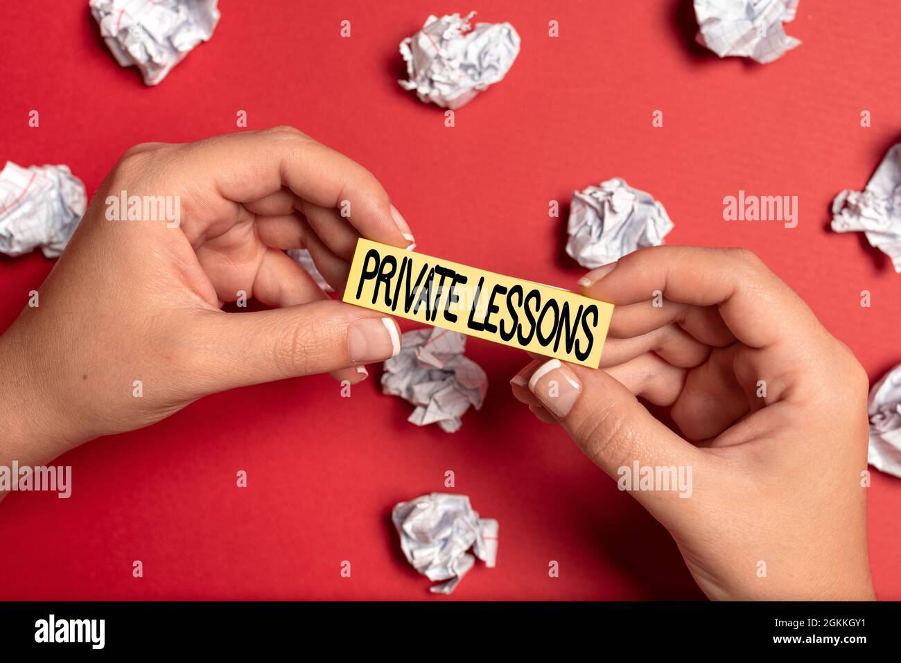 Private Lessons Sign Sign displaying Private Lessons. Business showcase teaching which is ...