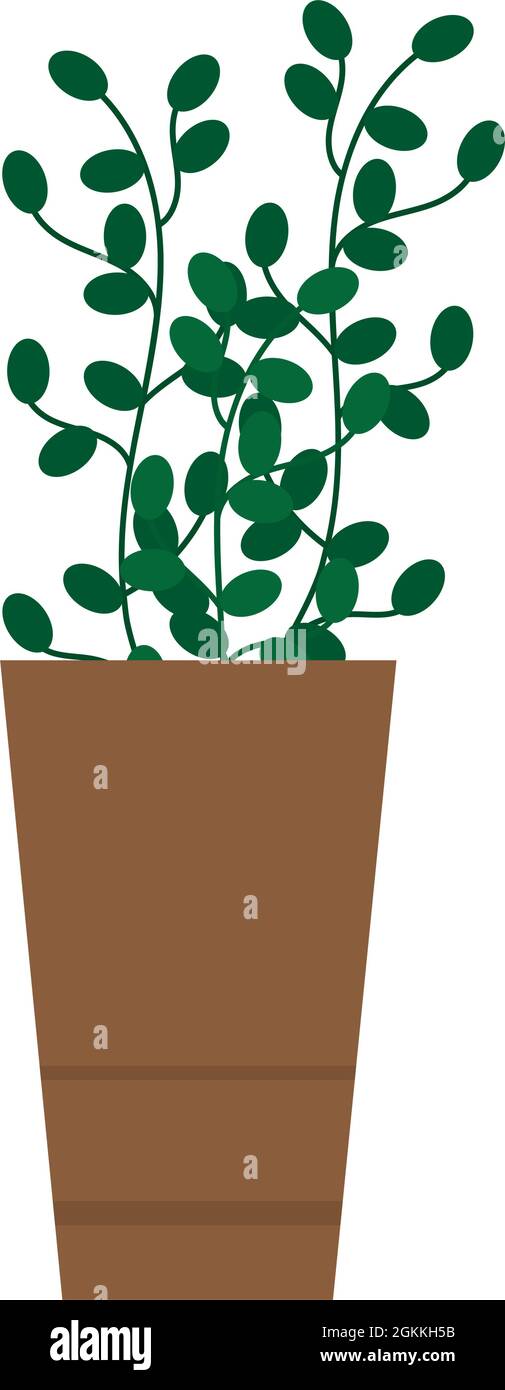 plant in pot on white background Stock Vector Image & Art - Alamy