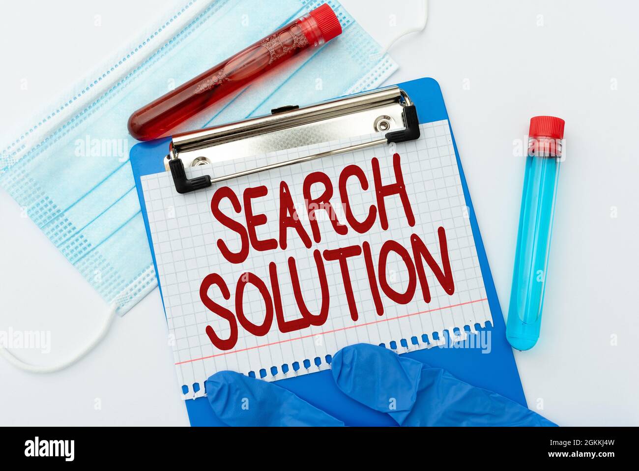 Inspiration showing sign Search Solution. Business approach an action or process of finding solution to a problem Preparing And Writing Prescription Stock Photo