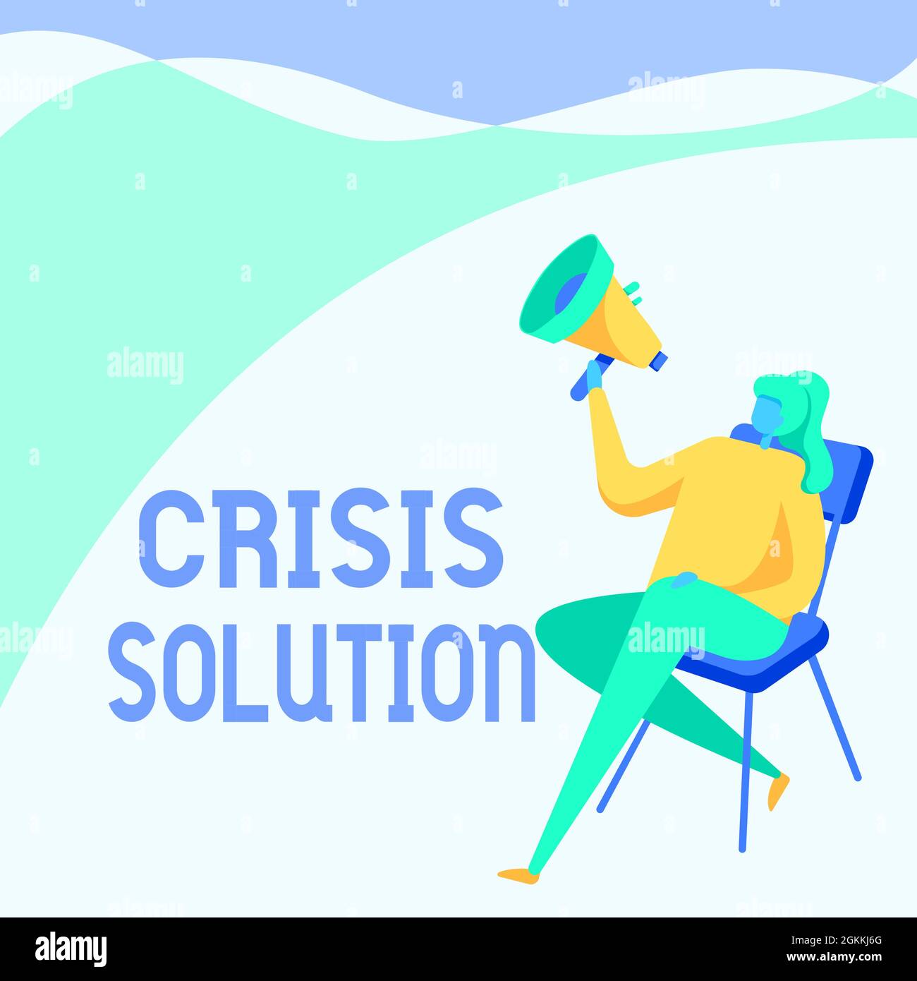 Text sign showing Crisis Solution. Business idea process by which an ...