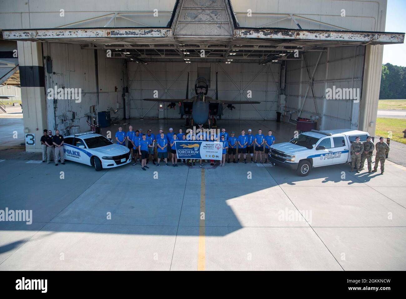 Members of the Goldsboro Police Department and 4th Security Forces