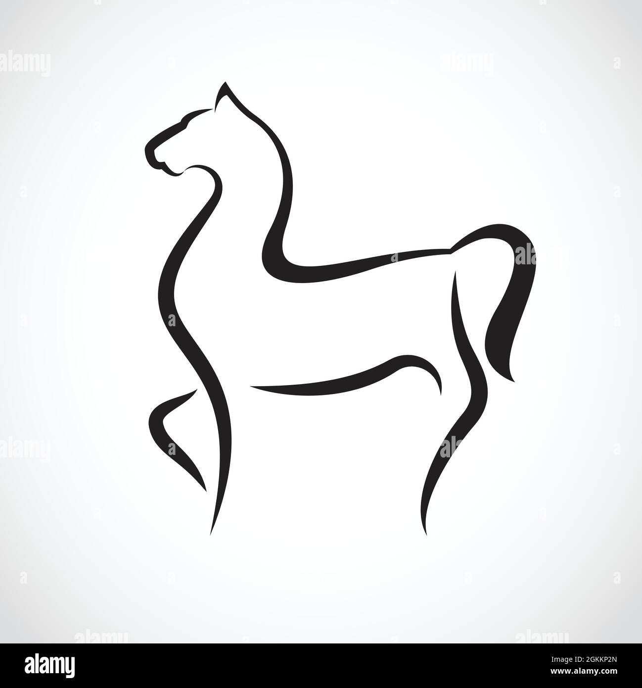 Vector image of a horse on white background. Easy editable layered vector illustration. Wild Animals. Farm Animal. Stock Vector