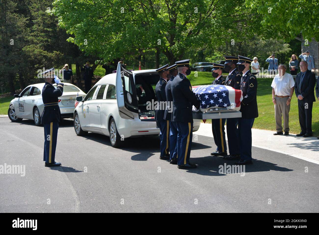New York Army National Guard Soldiers carry the remains of Korean War