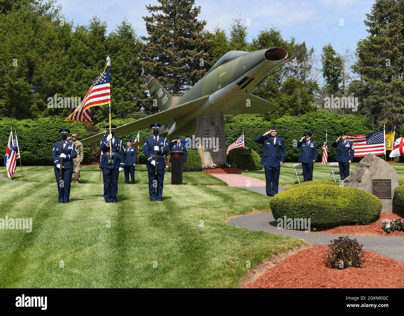 104th Fighter Wing Members Gather To Honor Their Brothers And Sisters In Arms Fallen In Flight During The Annual F 100 Memorial Rededication Ceremony May 21 21 At Barnes Air National Guard Base