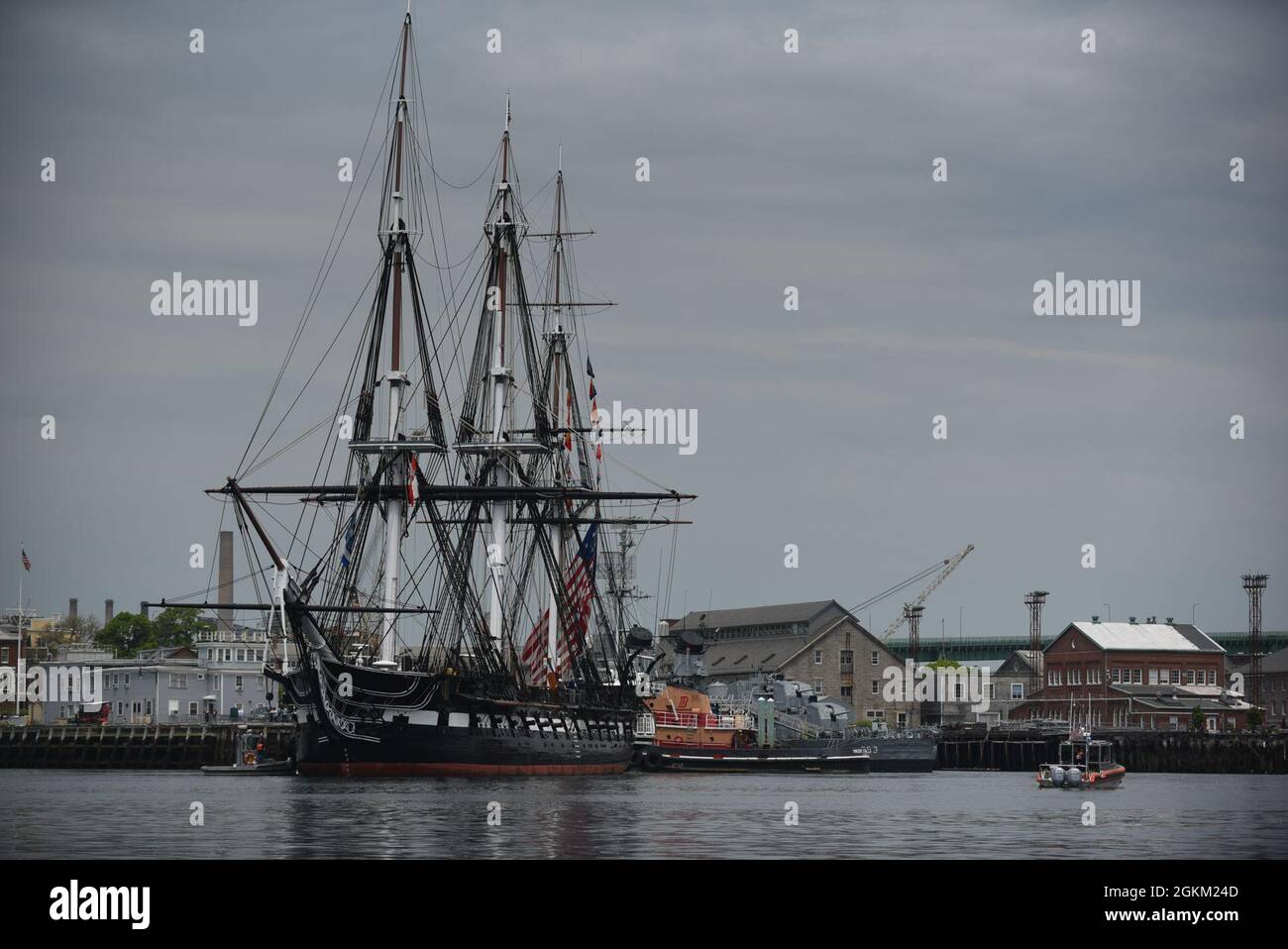The USS Constitution got underway in the Boston Harbor for the first