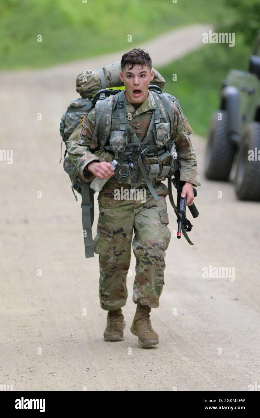 New York Army National Guard Pfc. Andrew Rucker, a cavalry scout ...