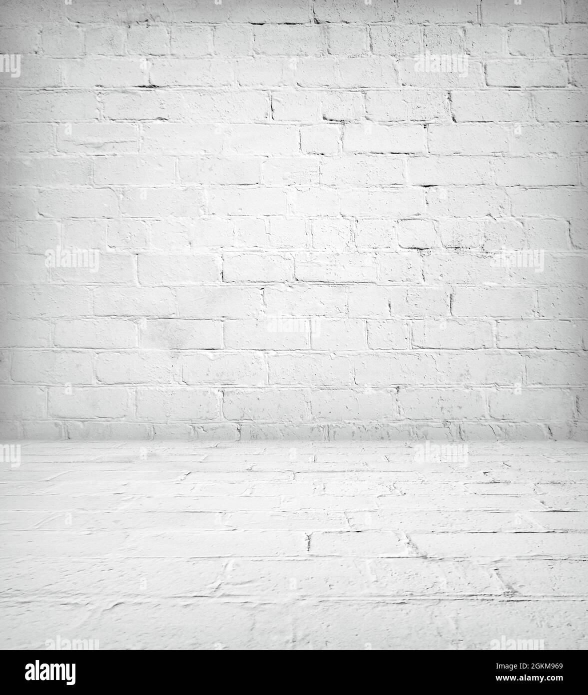 Old brick room interior, empty background with space for your text or design Stock Photo