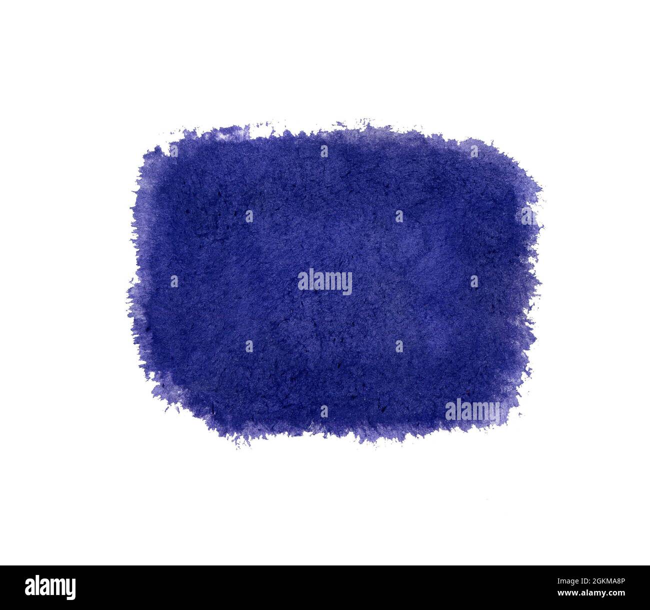 Blue watercolor bright squared background texture isolated on white Stock Photo