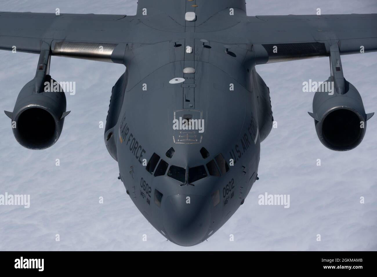 A U.S. Air Force C-17 Globemaster III with the North Carolina Air ...