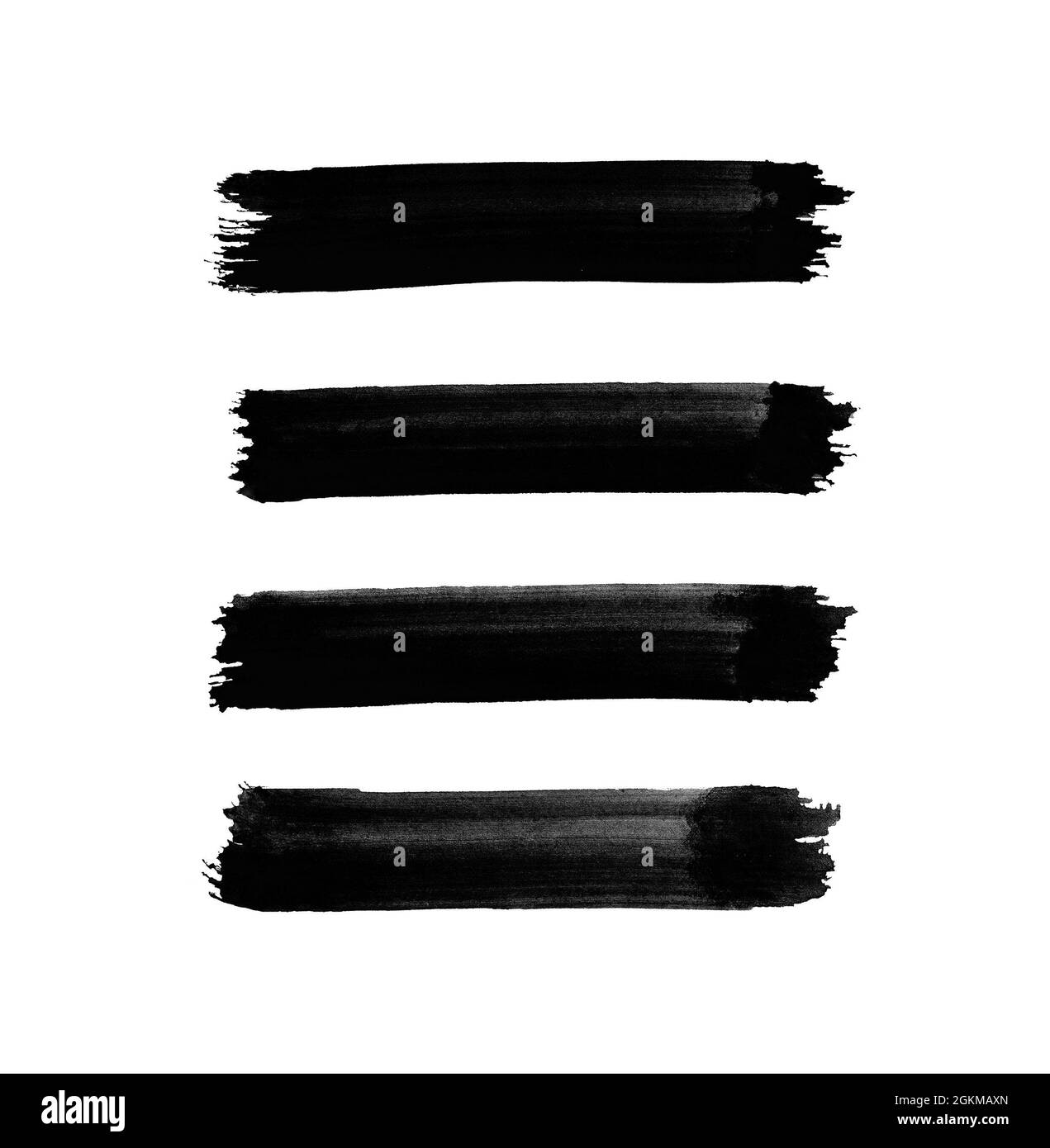 High resolution abstract black watercolor lines for your project Stock Photo