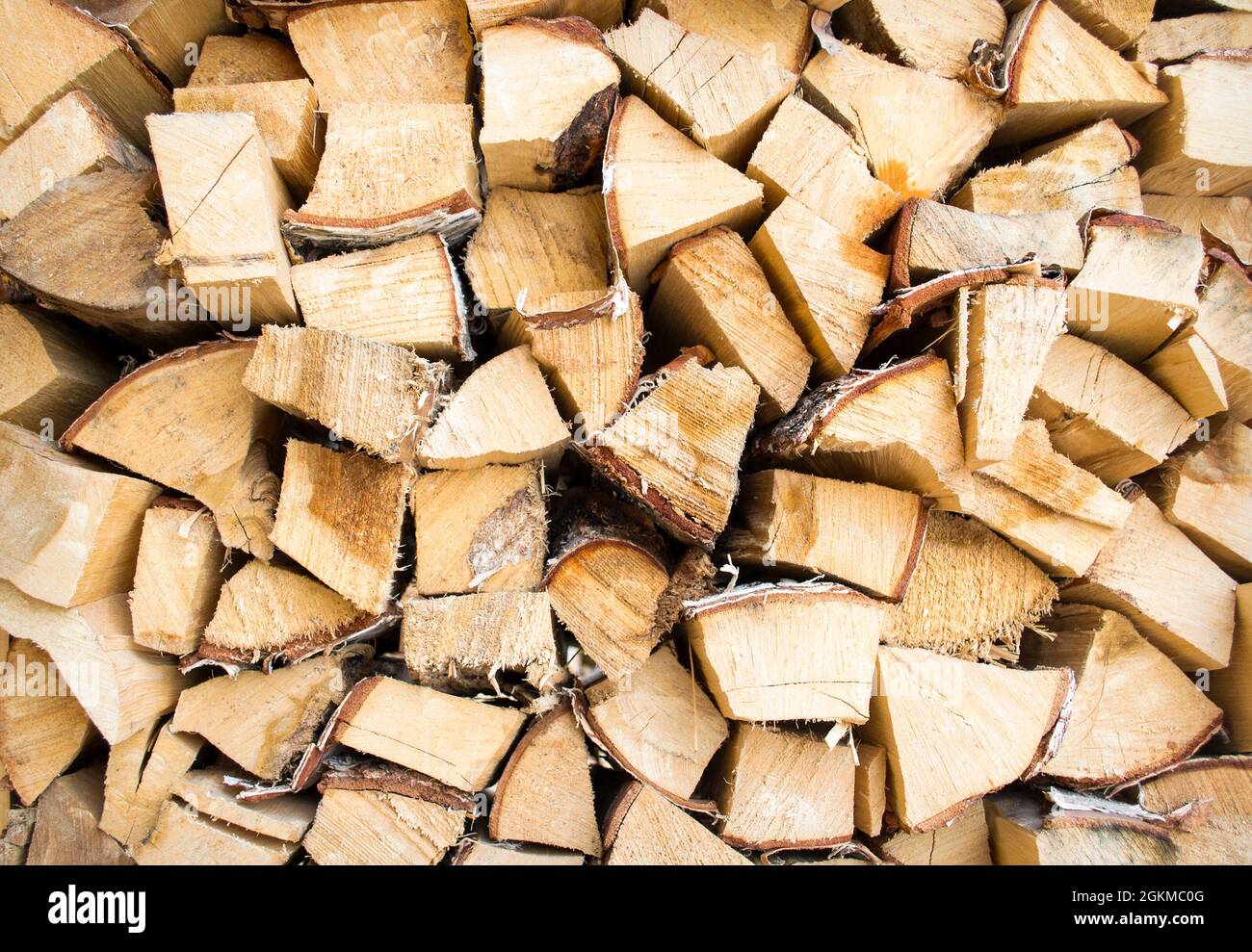 Texture of wood logs background Stock Photo - Alamy
